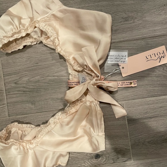 Oh Polly Other - Brand NEW Ruffle Satin Crop Top from Oh Polly! NWT